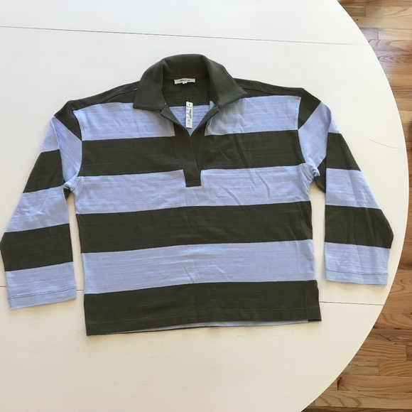 VINTAGE-INSPIRED MADEWELL 100 % COTTON STRIPE RUGBY POLO - Picture 5 of 12